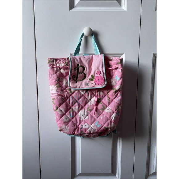 Stephen Joseph Quilted Backpack With “B” Embroidered On It - Picture 1 of 5